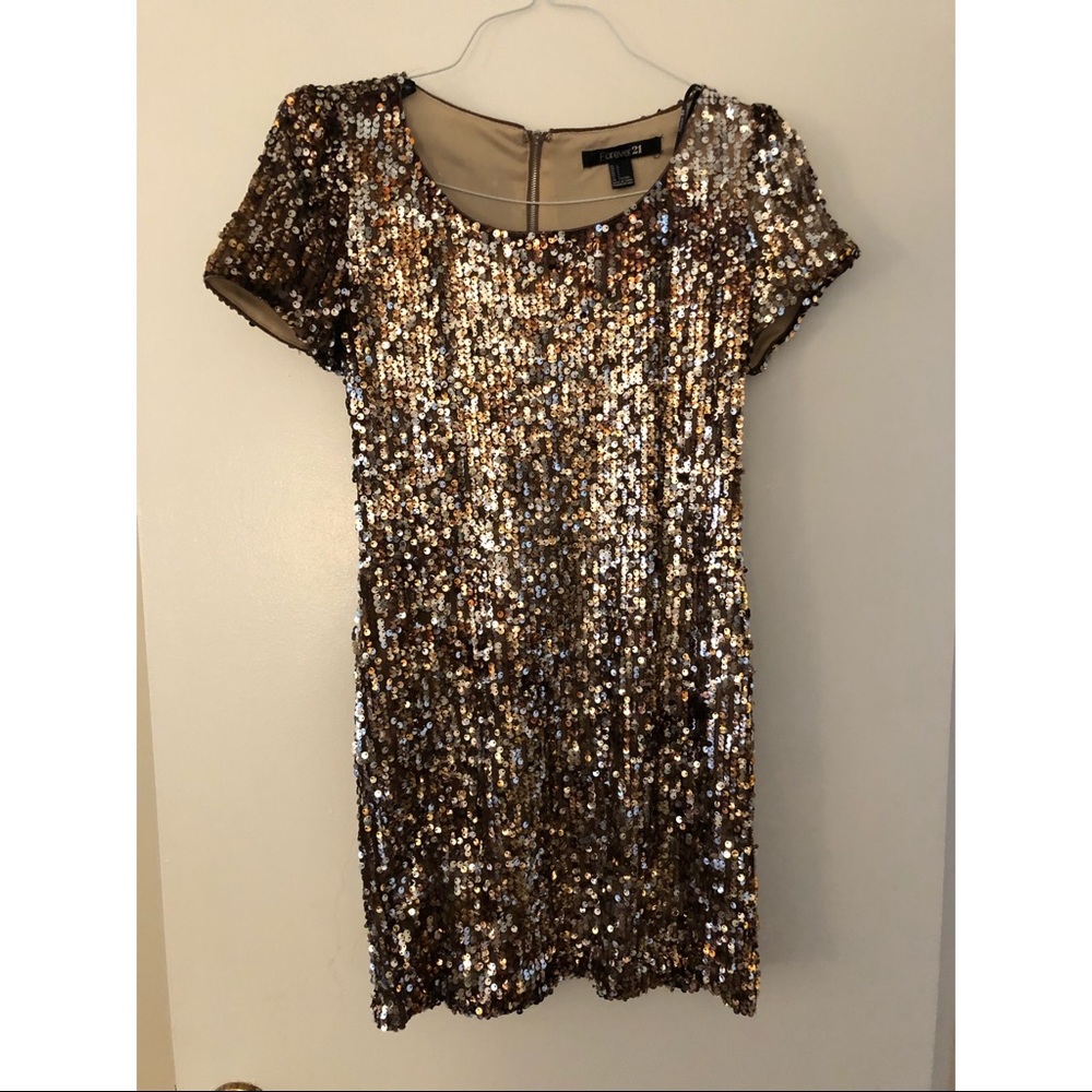 Gold Sequin Dress